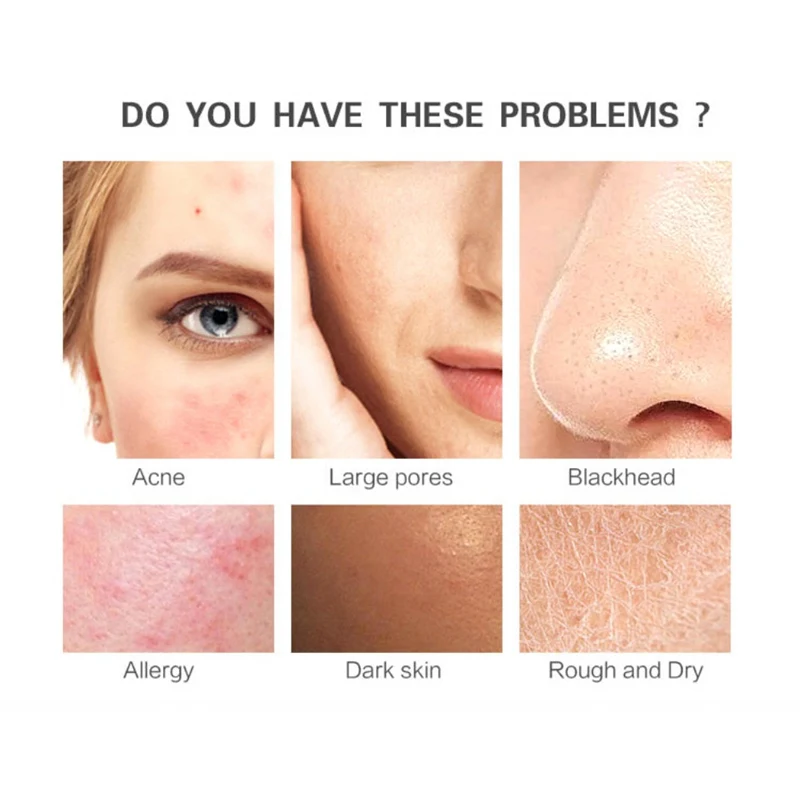 6pcs Volcanic Mud Mask Tightening Moisturizing Firm Whitening Oil Control Cleaning Pores Mask