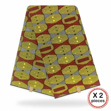 Анкара африканская ткань 12 ярдов Хлопок нигерийский стиль швейная африканская вощеная ткань принтом Гана для свадебного платья 11018