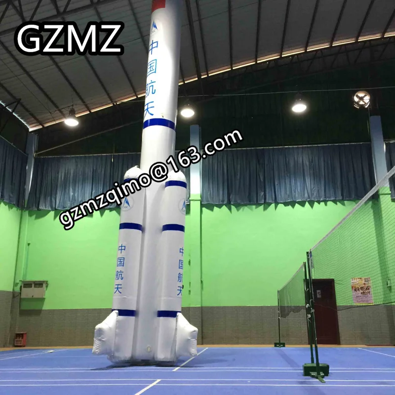 MZQM реклама Супер гигантская надувная ракета космическая ракета Реплика модель для события, воздуха до двери