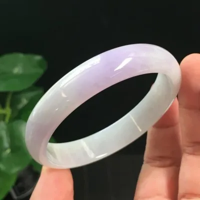 

Natural Burmese jadeite 54-64mm light purple bracelet, elegant princess, gift for mother to girlfriend
