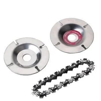 

4 Inch Grinder Disc and Chain 22 Tooth Fine Cut Chain Set for 100/115 Angle Hole