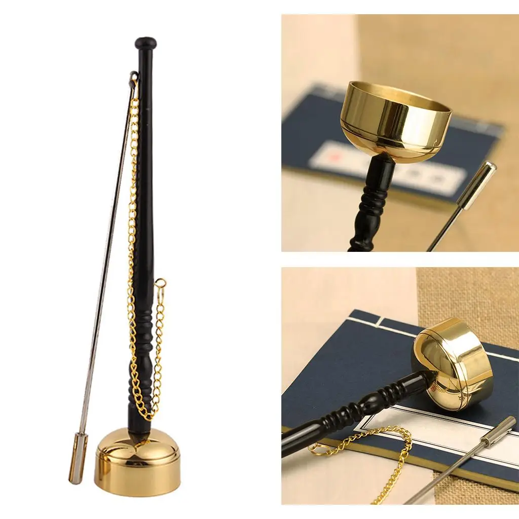 Portable Meditation Chime Buddhist Ceremonies Supplies Long Handle Bell Buddhism Bell Singing Prayer Buddhist Supplies meditation chimes