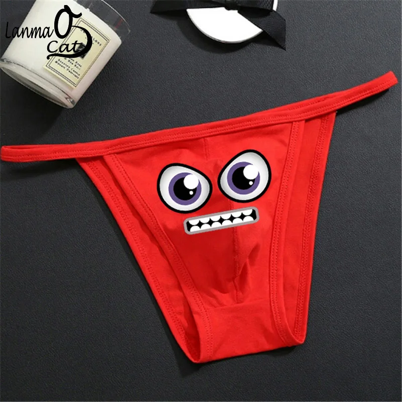 Sexy Men's Brief Underwear Sexy Low Waist Underwear Cute Letter Print