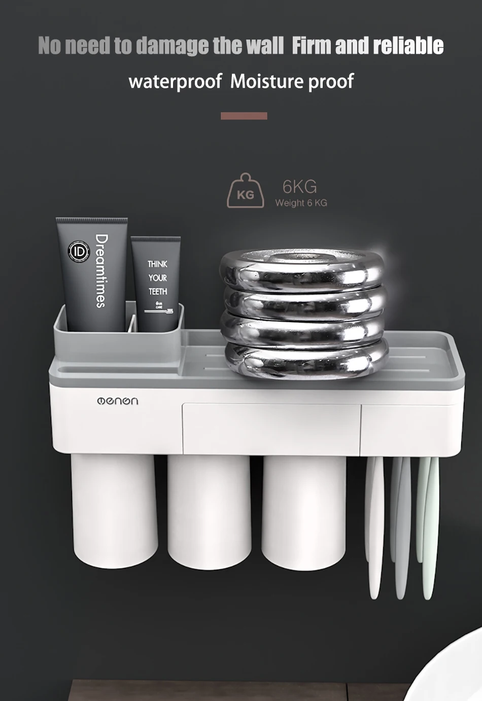 Magnetic Adsorption Toothbrush Holder 15