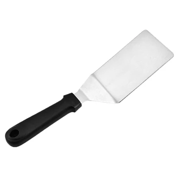

Kitchen Spatula Wooden Handle Grill Turner Stainless Steel Metal Scrape For Pancake Teppanyaki Hibachi Griddle Cooking Utensil