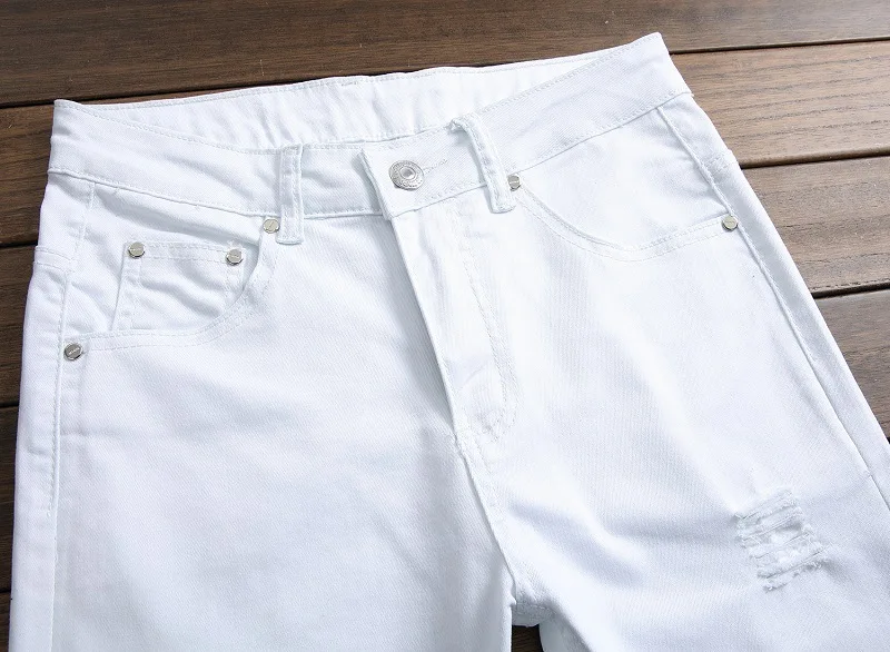 Xiu Luo модные брендовые мужские прямые джинсы рваные джинсы для мужчин джинсы с ширинкой на молнии джинсы мужские модные дизайнерские брюки джинсы 30-40