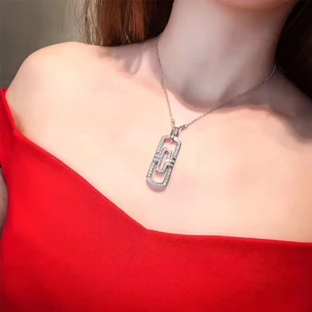 

Shidiya women necklace Japanese Korean pure silver hollow long personalized necklace fashion women jewelry girl love gift brand