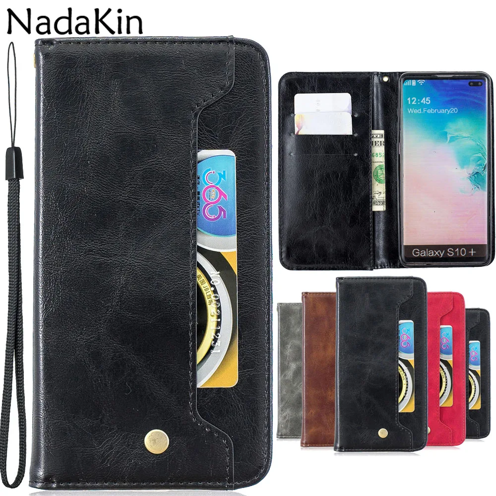 

Luxury Leather Book Case Shell for Samsung Galaxy S10e S10 S9 S8 J4 J6 Plus J2 Pro 2018 Note 10 Plus J3 J5 J7 2017 Flip Cover
