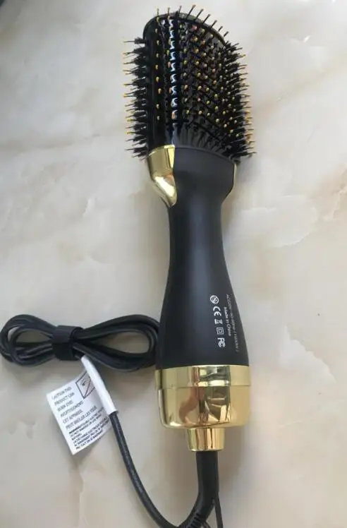 

One Step Hair Dryer and Volumizer, ManKami Salon Hot Air Paddle Styling Brush Negative Generator Hair Straightener Curler 0001