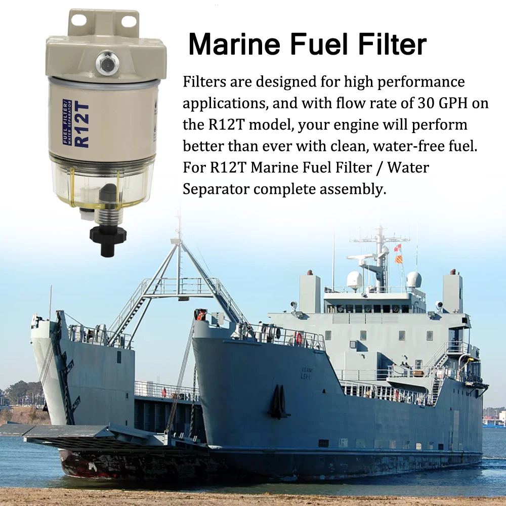 R12S R12T Fuel Water Separator Filter Diesel Engine for Racor 140R 120AT S3240 NPT ZG1/4-19 Auto Parts Complete Combo Filter cup