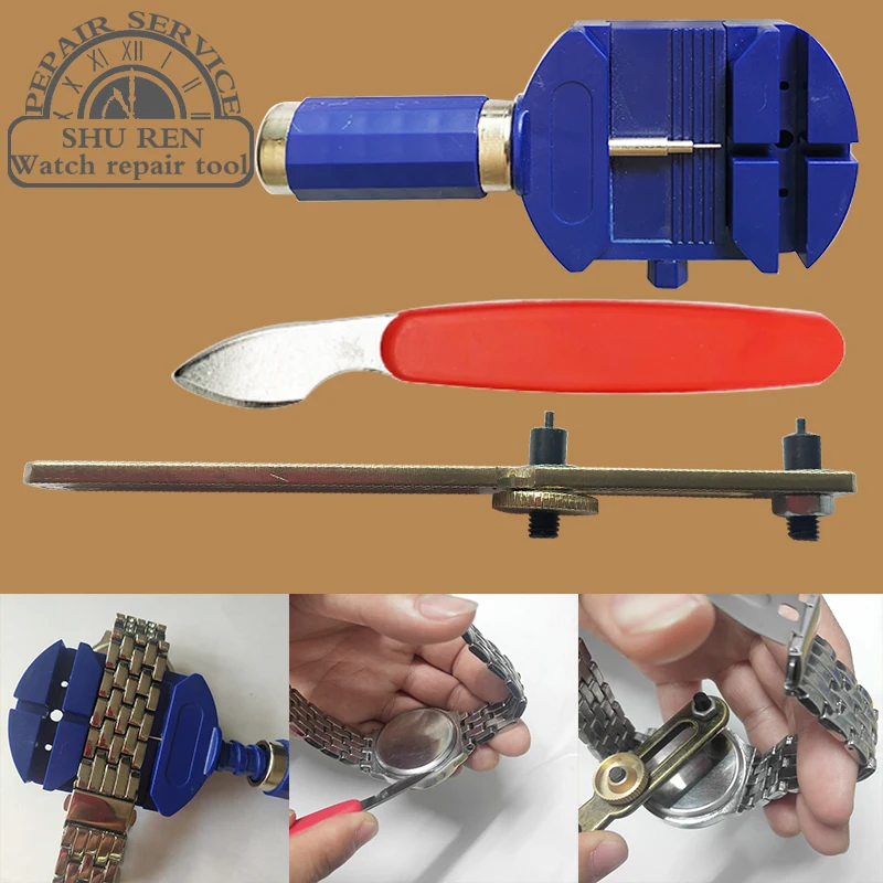 Free shipping Watch Tools Watch Rear Cover Opening Regulator Watch Remover Set Watch Strap Regulator Change 5