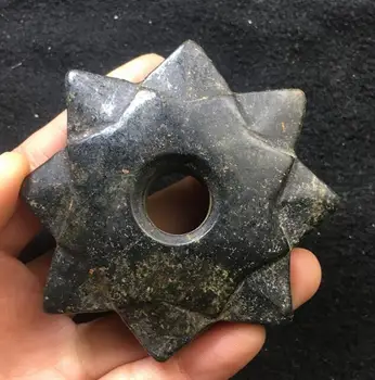 

Hongshan culture antique jade black iron meteorite octagonal statue