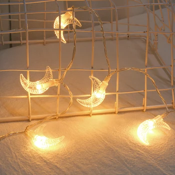 

Moon Shape LED String lights Twinkle Garlands Moon String Fairy Lights Waterproof for Christmas Holiday Party Bedroom Decoration