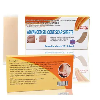 

Scar Removal Sheet For Stretch Marks Wound Patch Therapy Washable Silicone Treatment Skin Reusable Repair Sticker Acne U6Q6