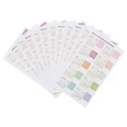 Étiquettes autocollantes pour calendrier, étiquette de classement, pour journal intime, compte à main, 14/12/10 pièces 