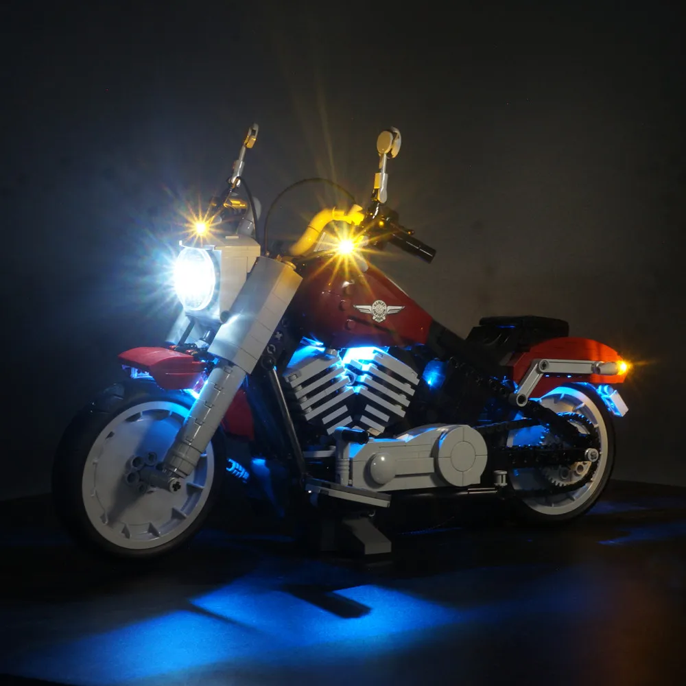Billige LED Licht Kit Für 10269 Harley Davidson Fat Boy blocks set (nur licht enthalten)