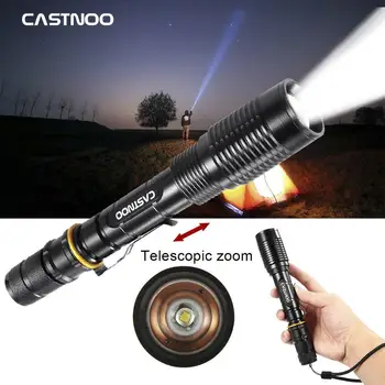 

Flashlight Torch T6 LED 18650 Battery Zoomable Torch Lamp Light Rechargeable Flashlight T6 LED Flashlight