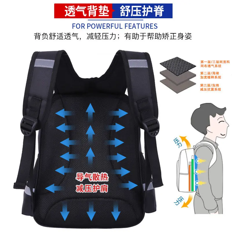 

Common School Bag Young STUDENT'S Men's 1-3-4-6 First Grade Burden Relieving Spine-CHILDREN'S School Bags Boy Fashion Girls Shou