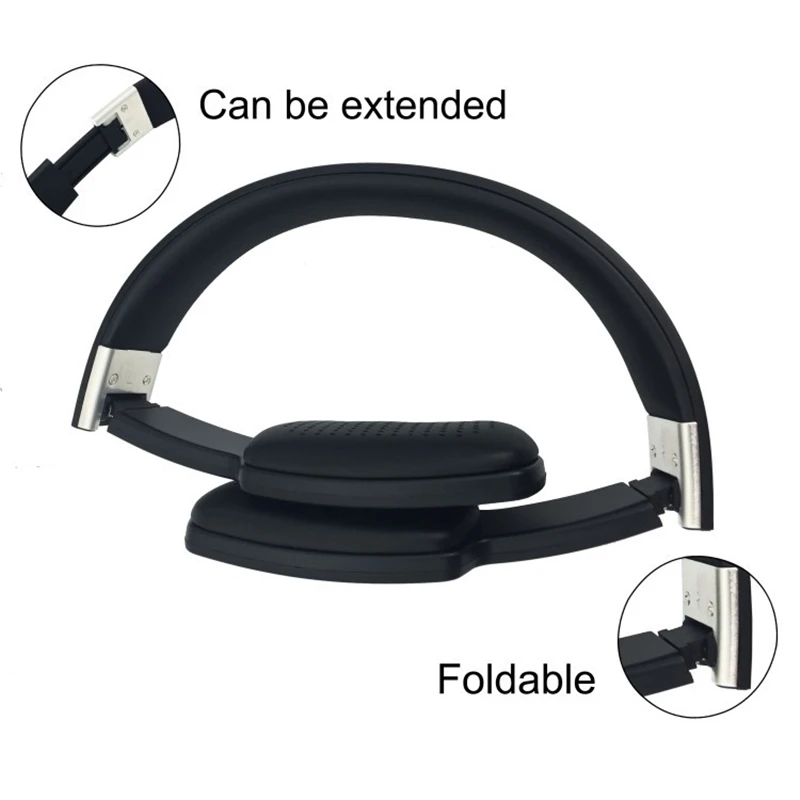 Folding touch control Bluetooth headset wireless cable dual purpose HIFI noise reduction headset with Mic for iphone Samsung