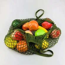 Горячая Распродажа многоразовые веревки для похода в магазин, сумка для продуктов шоппер тоут сетка тканые хлопковые хозяйственные сумки