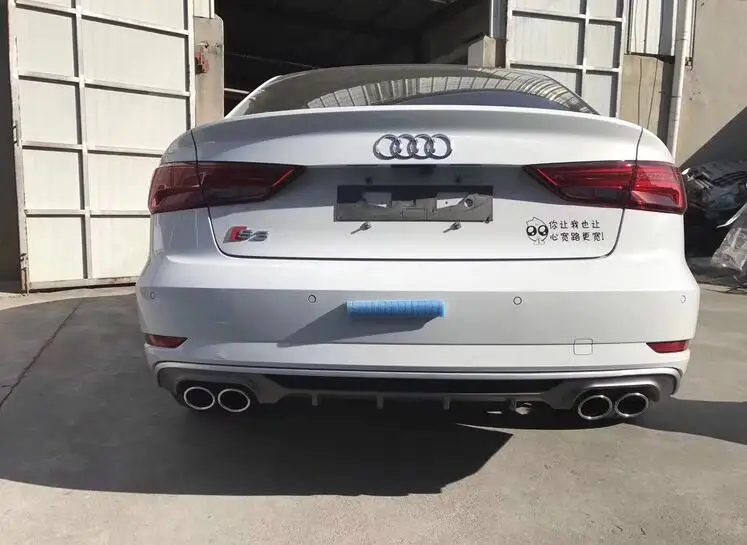 Для Audi A3 S3 обвес спойлер- для Audi A3 RS3 ABS задний спойлер передний бампер диффузор защитные бамперы