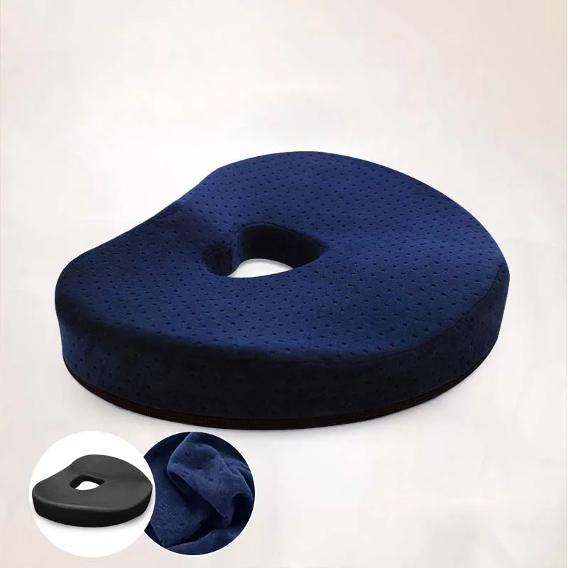 Ортопедический профиль канавки подстилка сиденья стул в дырочку коврик офисная Массажная подушка для машины беременных женщин матрас - Цвет: Bamboo coal Blue