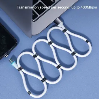 

White Color vip for 3 in 1 Magnetic Micro USB Cable For Samsung Android iPhone