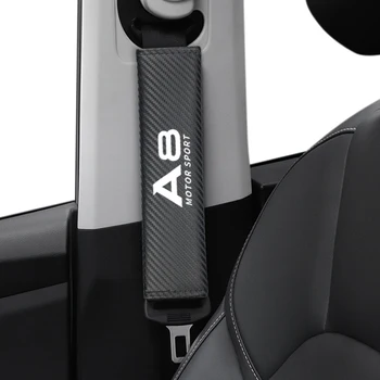 

2pcs Car-styling Carbon fiber Car Seat belt Cover Protective Pad for Audi A8 Q3 Q5 Q7 S8 TT Accessories