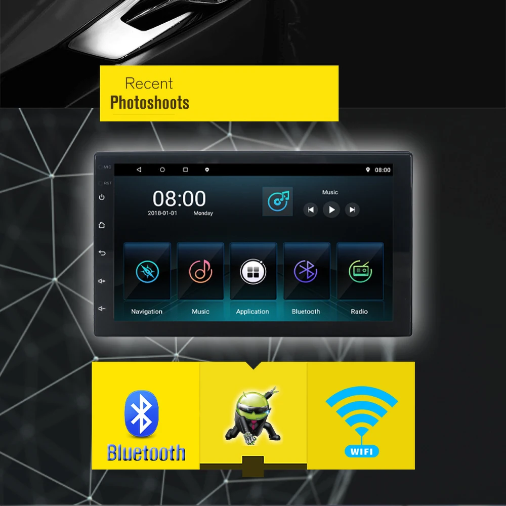 

Car Radio 2 Din Autoradio 7" HD Multimedia Player 2DIN Touch Screen Auto Audio Car Stereo MP5 FM Bluetooth Mirror Link