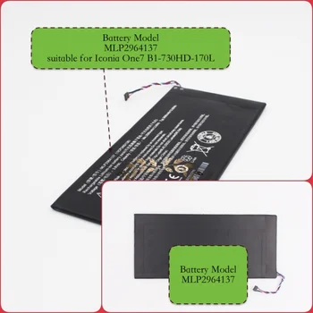 

Built-in battery suitable for Acer-mobile Iconia One7 B1-730HD-170L with battery model MLP2964137