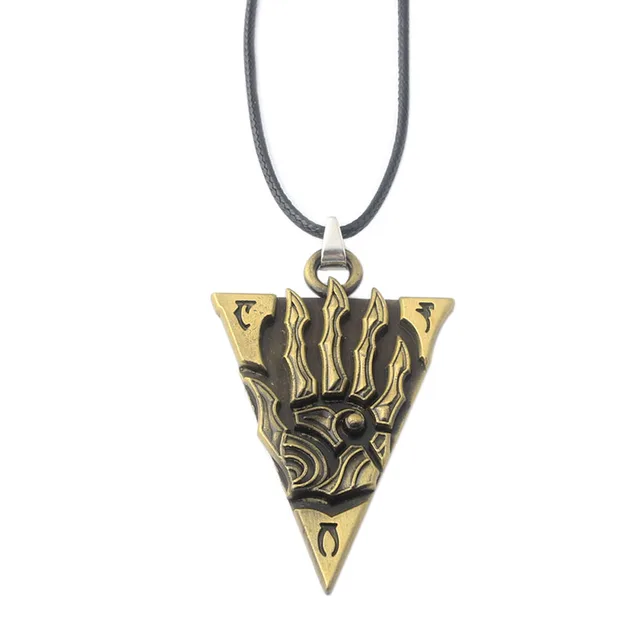 Die Elder Scrolls Amulette und maskottchen von Mara Arkay Morrowind jordan  symbol Anhänger Halsketten Dark Bruderschaft Dinosaurier Dreieck| | -  AliExpress