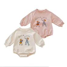Monos de bebé de una pieza para niñas pequeñas, ropa para recién nacidos, traje de dibujos animados, novedad de otoño
