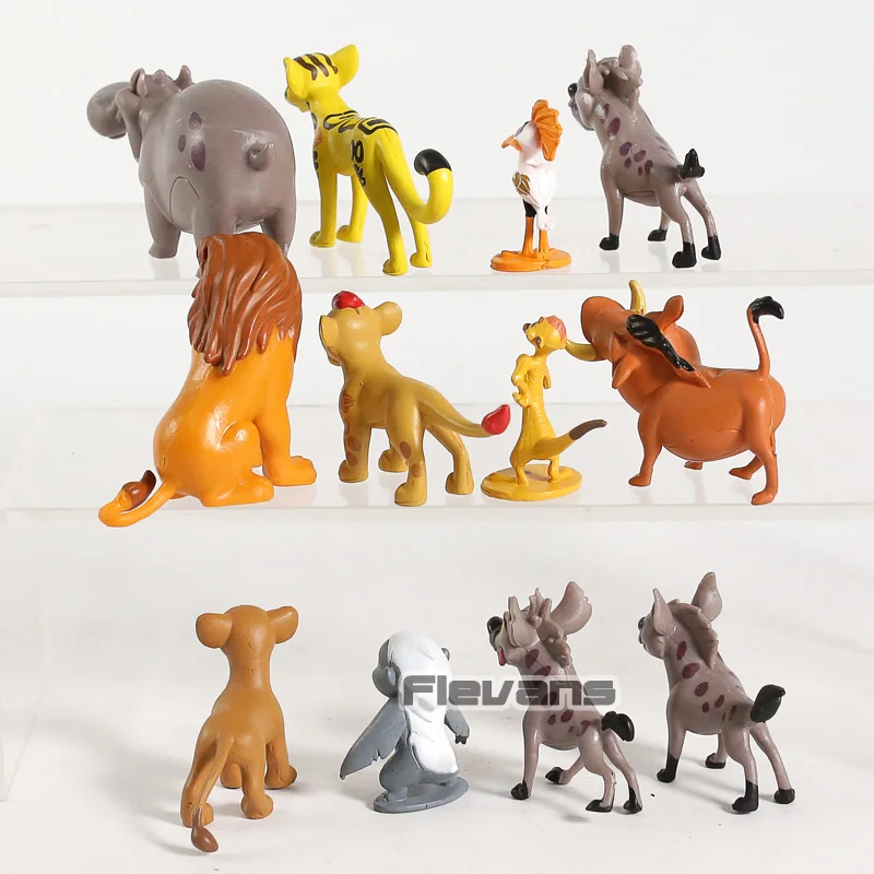 Catoon фильм Король Лев Simba Mufasa Pumbaa Timon мини ПВХ Фигурки игрушки 12 шт./компл.|Игровые