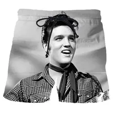 Harajuku стиль Элвиса Пресли 3D крутые мужские шорты летний тренд ретро унисекс Шорты повседневные в стиле панк для мужчин одежда