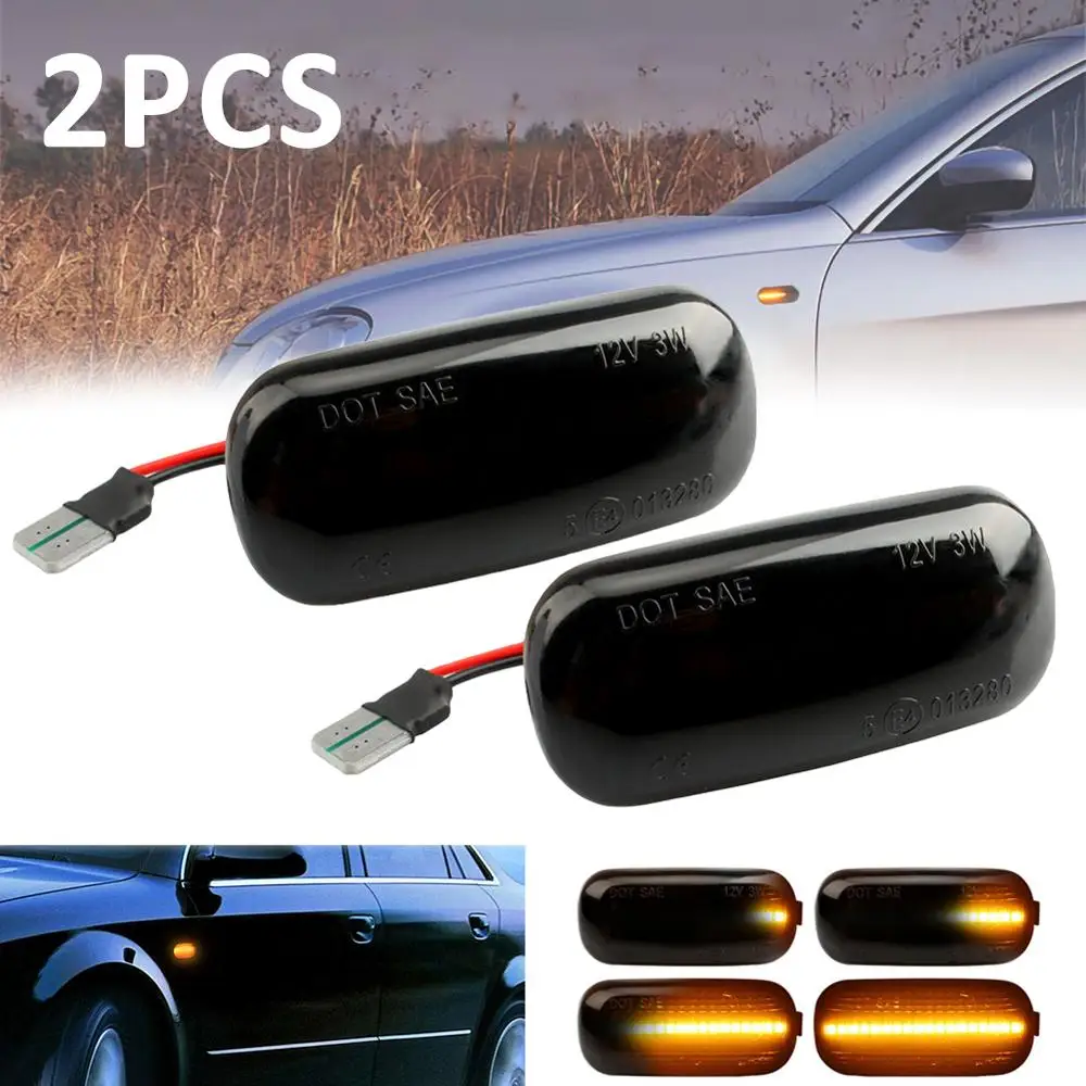 

2pcs LED Side Marker Light Turn Signal Lamp for Audi a3 8v for audi a3 8p for audi a4 b6 b7 Car turn signal Flow turn signal CSV