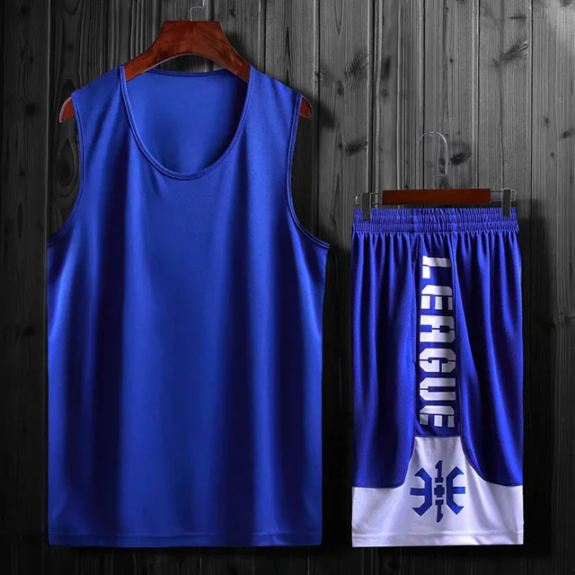 Мужские детские баскетбольные майки, костюм, дышащая Спортивная одежда для мальчиков, мужская баскетбольная форма, спортивные костюмы, сделай сам, на заказ - Цвет: blue