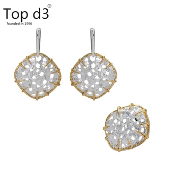 

Top d3 New Style Fashion Jewelry Sets Classic High Quality Temperament Ladies Jewelry for Women Party Gift Earring and Ring