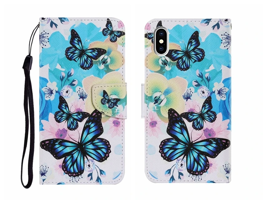 xiaomi leather case custom Leather Case For Xiaomi Redmi Note 7 7A 8 8A 8T 9 9S 9A 9C Pro Max Butterfly Animal Painted Book Stand Flip Leather Phone Cover case for xiaomi