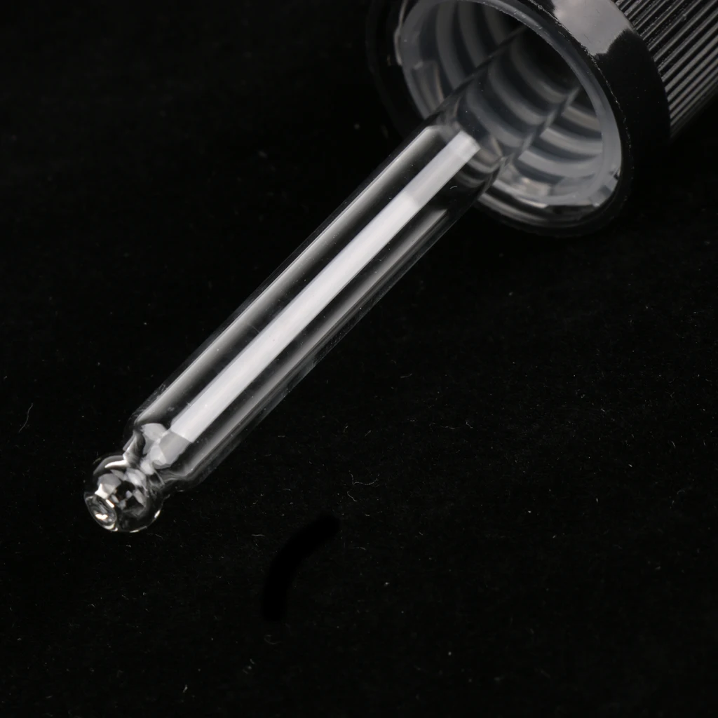 24 pcs Refillable Tamper Seal Glass Eye Dropper Pipette Top for Essential Oil Bottles Make Up Sample