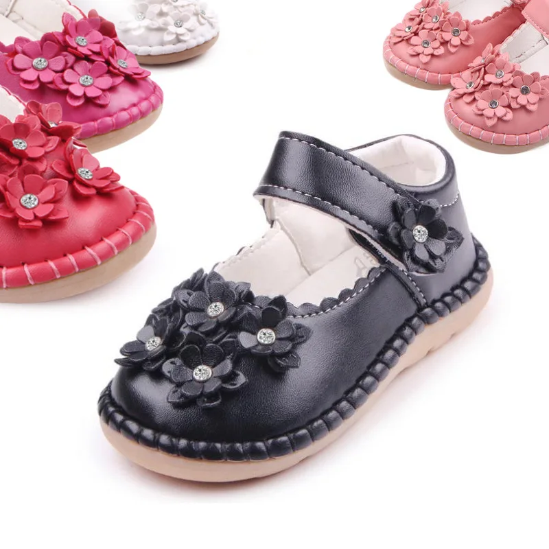 

BABY'S Shoes Spring And Autumn New Style Bright Skin with Diamond Five Flowers Princess Female Baby Toddler Shoes J0181