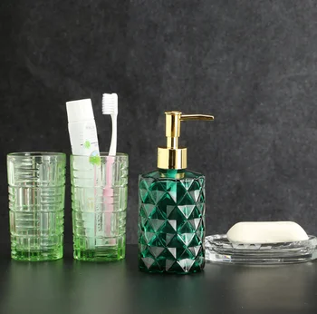 

Nordic Glass Lotion Pressing Shampoo Shower Gel Hand Sanitizer Soap Dispenser Bottle Bathroom Accessories Gift Wedding GiftLF274