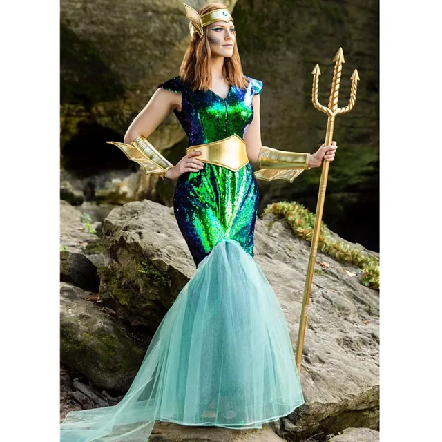Movie Neptune Poseidon Costume Mermaid 