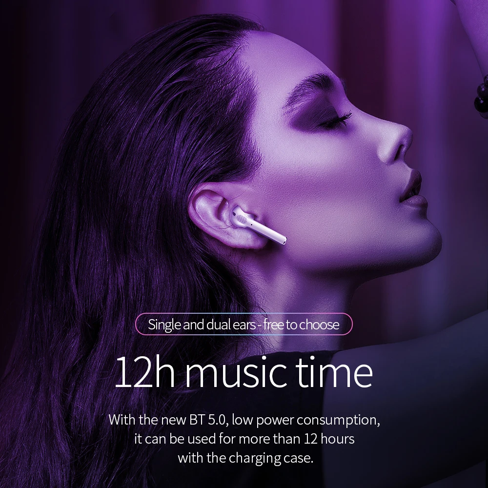 HOCO Wireless Bluetooth 5.0 Earphone Twins Headset With LED Display Charging Box Handsfree Stereo Music + Case for iPhone 11 Pro