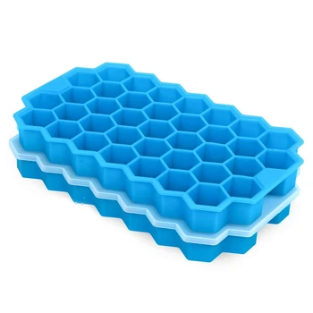 

Ice Square Mold Silicone, 2 Packs Ice Square Tray Silicone Mold with Lid Ice Mold Ice Molds Ice Square Mold for Family