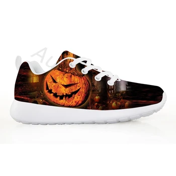 

Aulaygo Halloween Shoes Women Pumpkin Lantern Pattern Children's Sneakers Boys Basketball Sports Shoes Boys Running Kids Shoes
