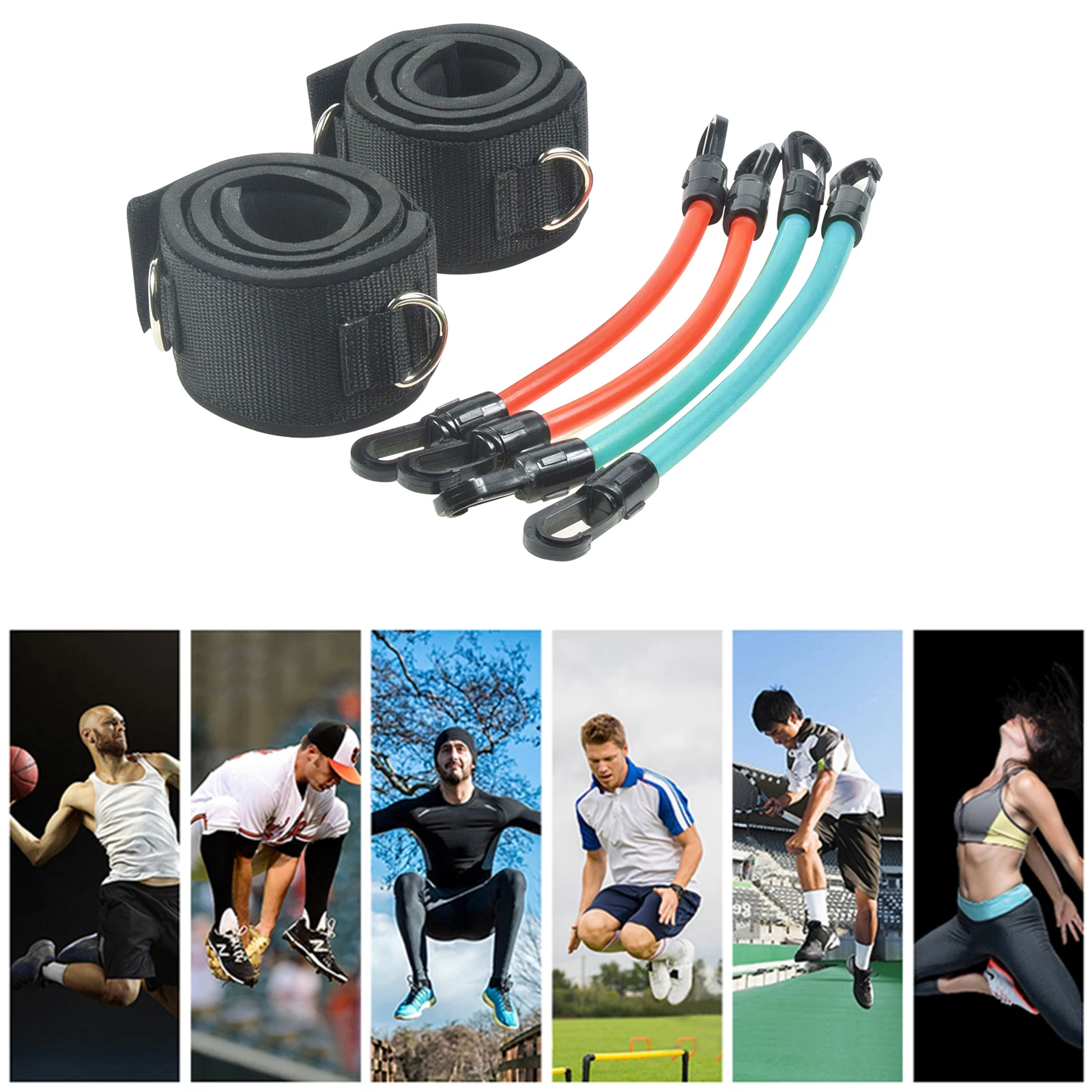 Fitness Bounce Trainer Resistance Bands Tension Rope Basketball Running