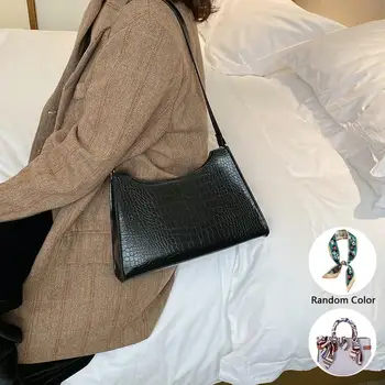 

High-quality summer bag bag ladies 2020 bag new fashion crocodile pattern women handbag single shoulder armpit bag