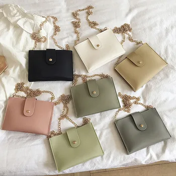 

Small Flap Solid Color PU Leather Crossbody Bags For Women 2020 Summer Lady Shoulder Handbags Female Simple Totes Messenger Bags