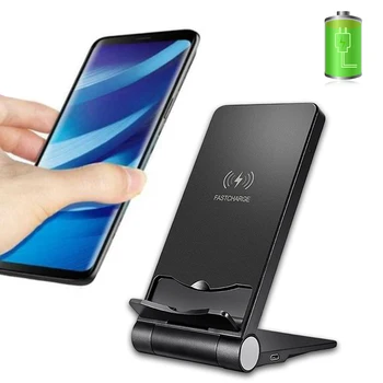 

Wireless QI Quick Charger Charging Stand Table Holder For IPhone XS XS MAX Qi Wireless Charger Stand 7.5w Wireless Charger