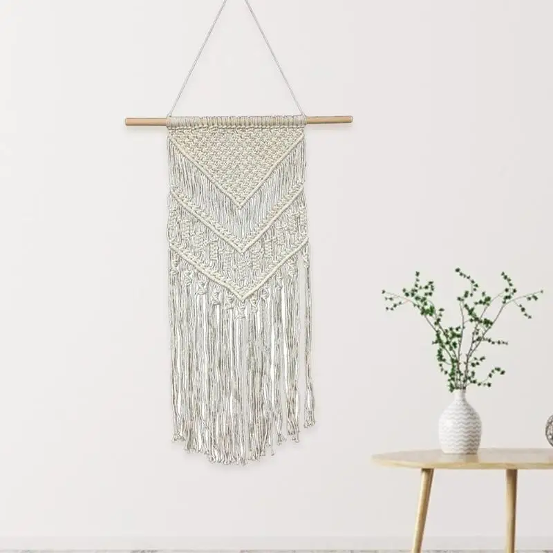 

Macrame Tapestry Wall Hanging Wedding Decor Environmentally Friendly Cotton Sustainable Handmade Room Art Craft Party Gifts
